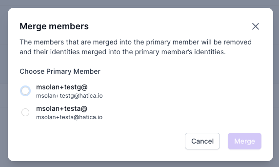 Hatica merging members