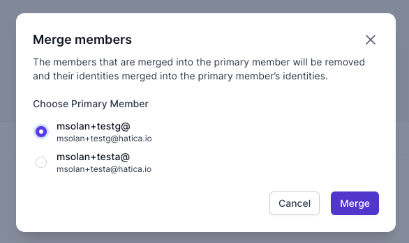 Hatica merging members